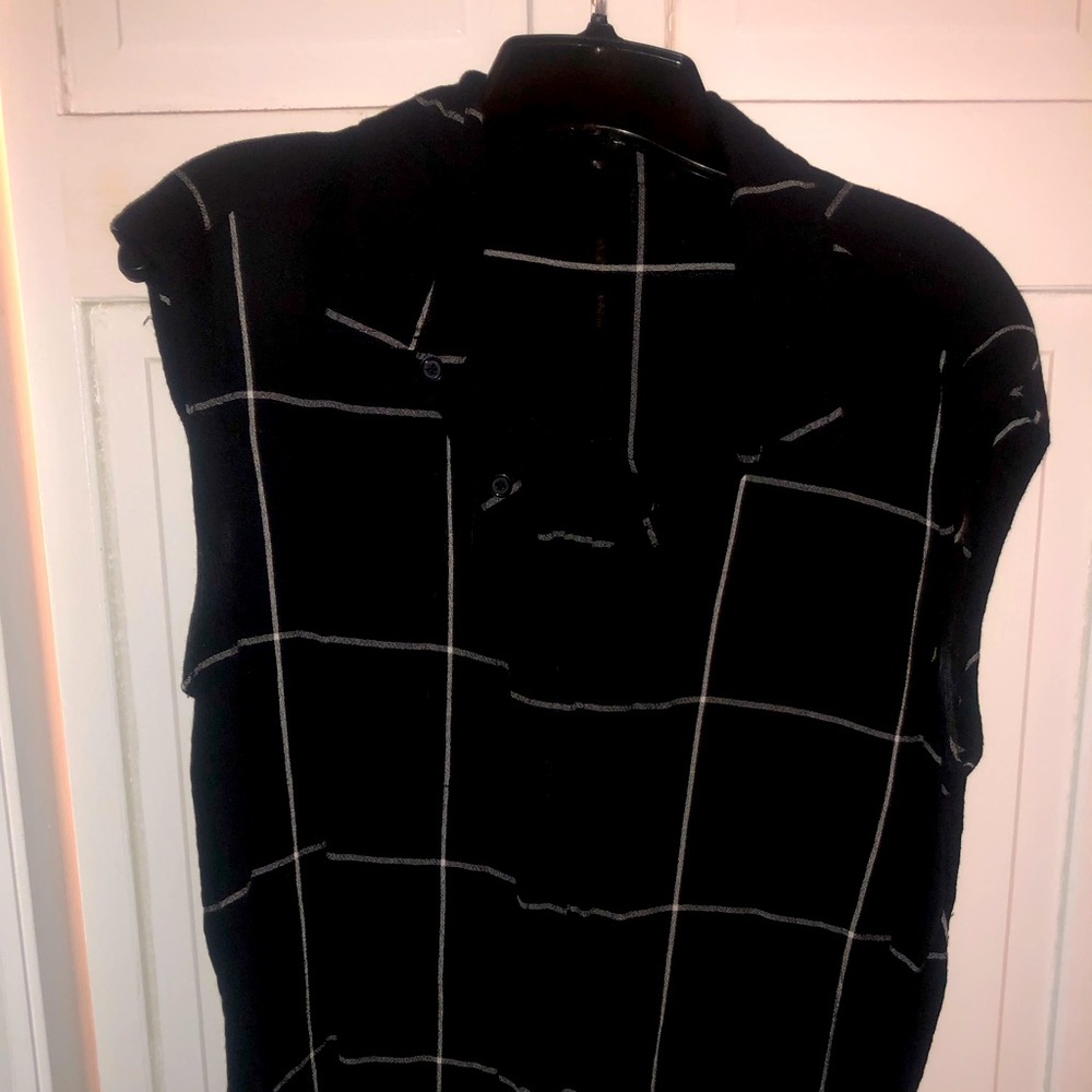 SOLD BP Pinstriped Collared Button Down Tank